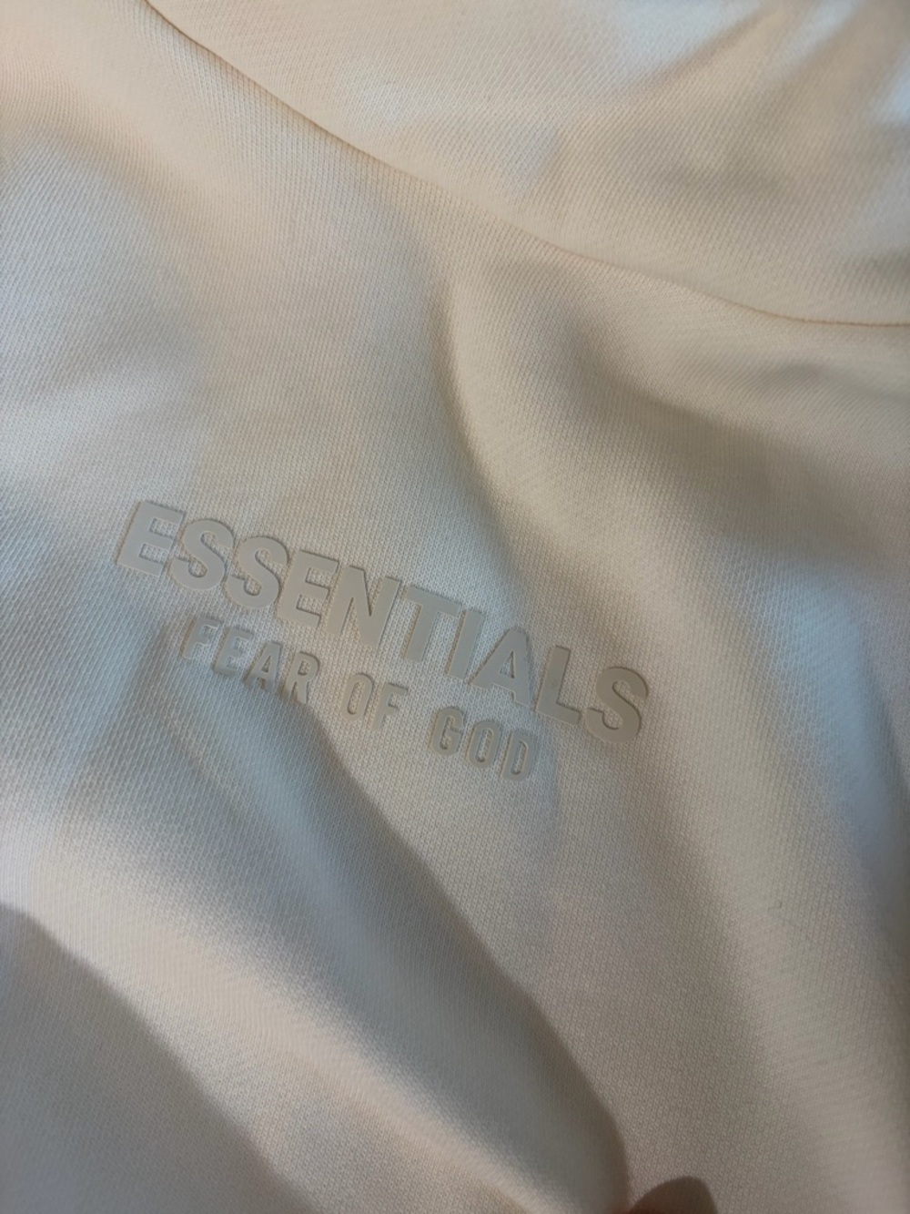 Essentials Fear of God Cloud Dancer White Hoodie - Picture 11 of 14